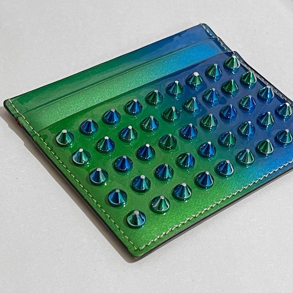 Christian Louboutin | Panettone Gradation Studded Spike Card Case Holder Wallet - Picture 6 of 13